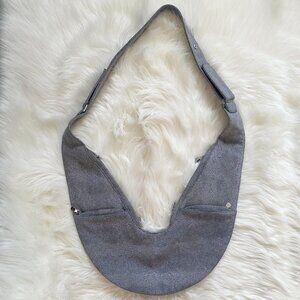 Sash Gray Taupe Reptile Faux Leather 10-Pocket Crossover Crossbody Purse Bag